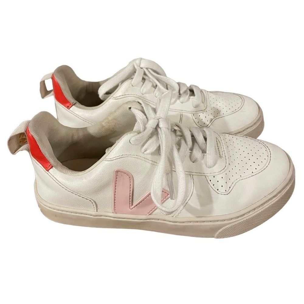 Veja pink and red leather sneakers size 35/5